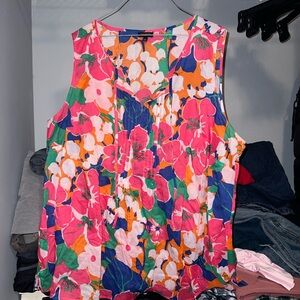 Talbots Colorful Floral Tank Top